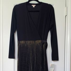 LuLaRoe DeAnne Black and Gold Dress